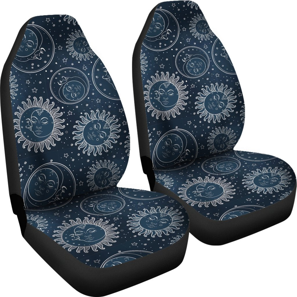 Moon Sun Print Pattern Universal Fit Car Seat Covers-grizzshop