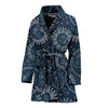 Moon Sun Print Pattern Women Long Robe-grizzshop