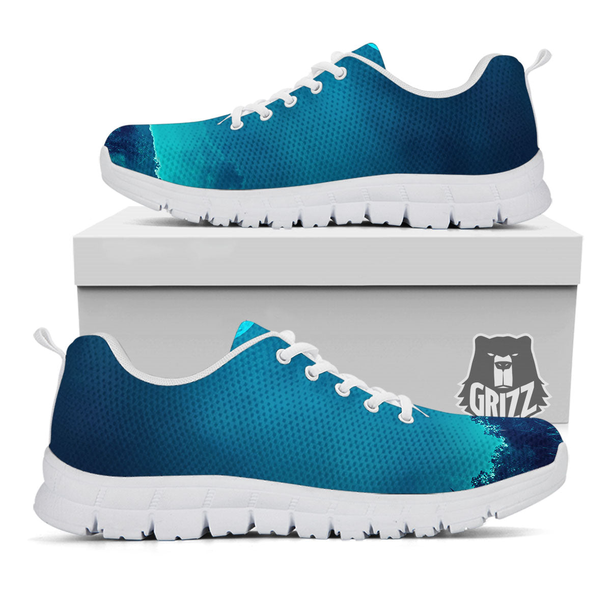 Moonlight And Night Forest Print White Sneaker-grizzshop