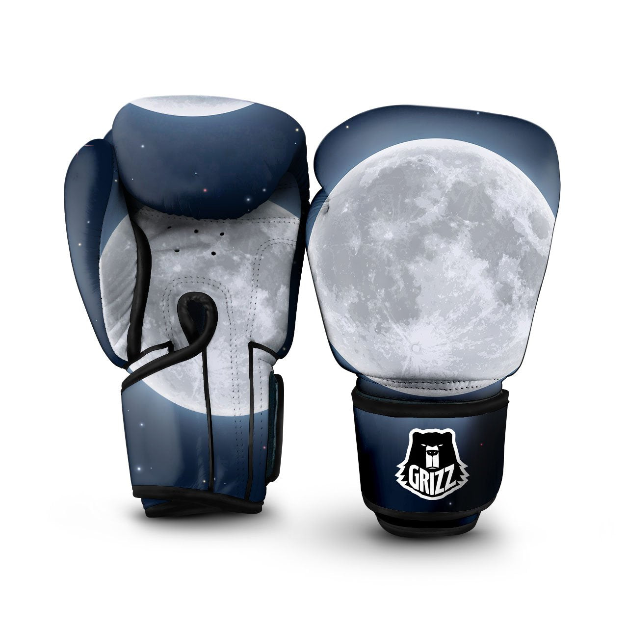 Moonlight And Night Sky Print Boxing Gloves-grizzshop