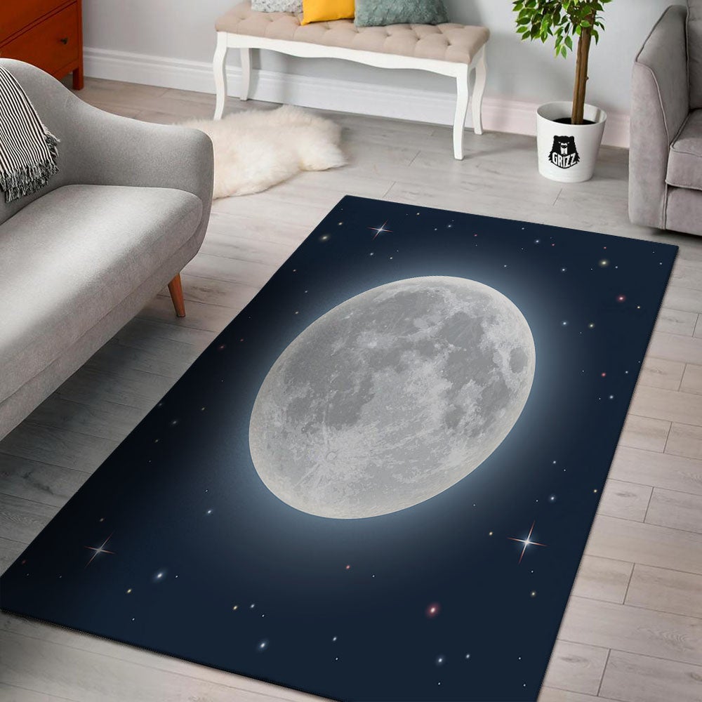 Moonlight And Night Sky Print Floor Mat-grizzshop