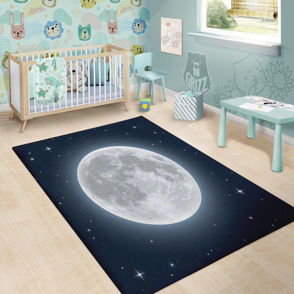 Moonlight And Night Sky Print Floor Mat-grizzshop