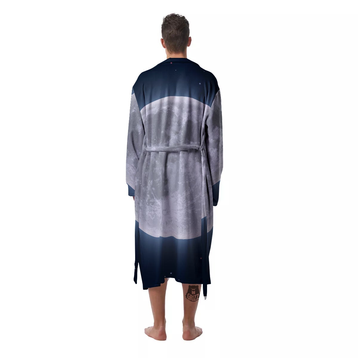Moonlight And Night Sky Print Men's Robe-grizzshop