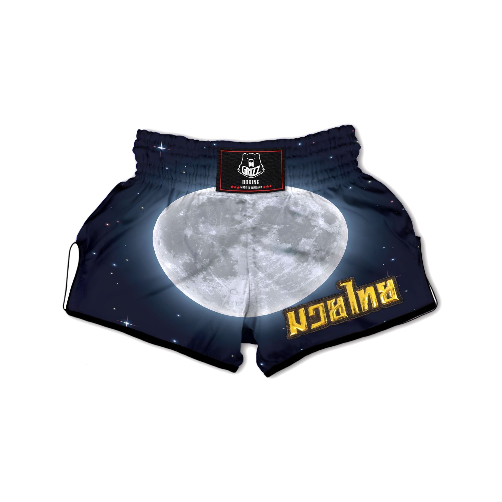Moonlight And Night Sky Print Muay Thai Boxing Shorts-grizzshop