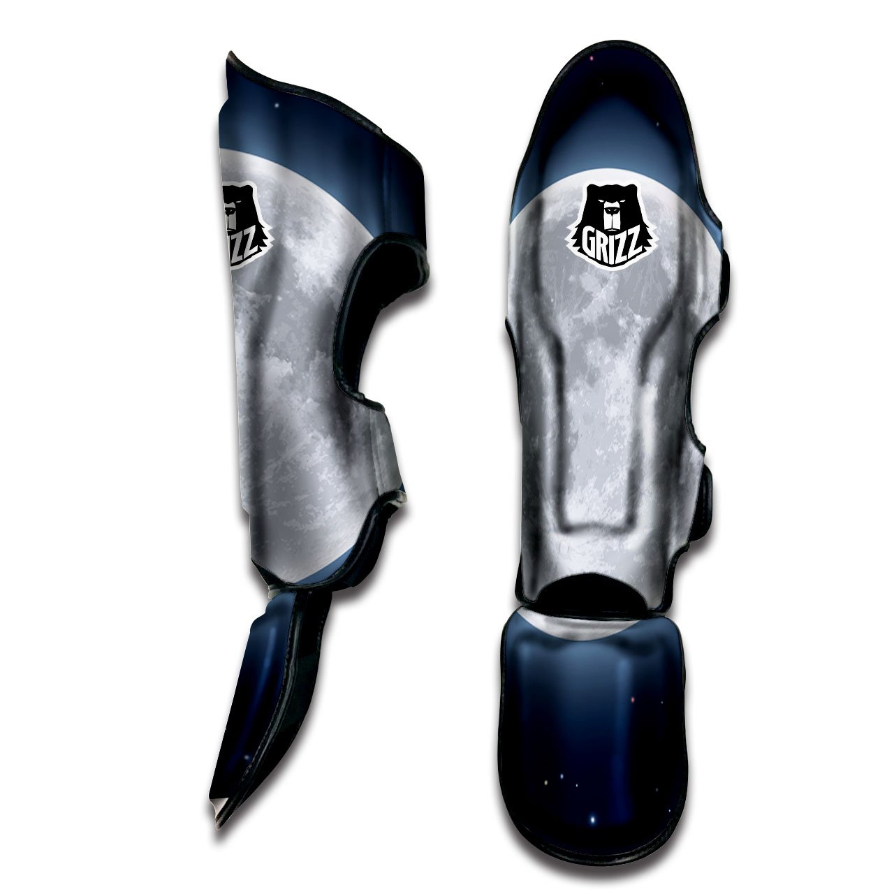 Moonlight And Night Sky Print Muay Thai Shin Guards-grizzshop