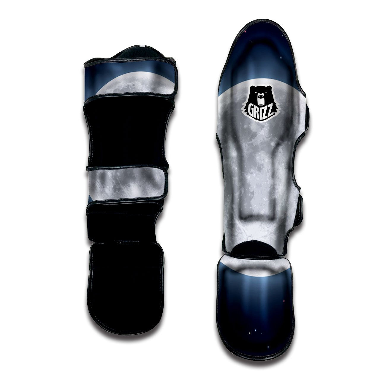 Moonlight And Night Sky Print Muay Thai Shin Guards-grizzshop