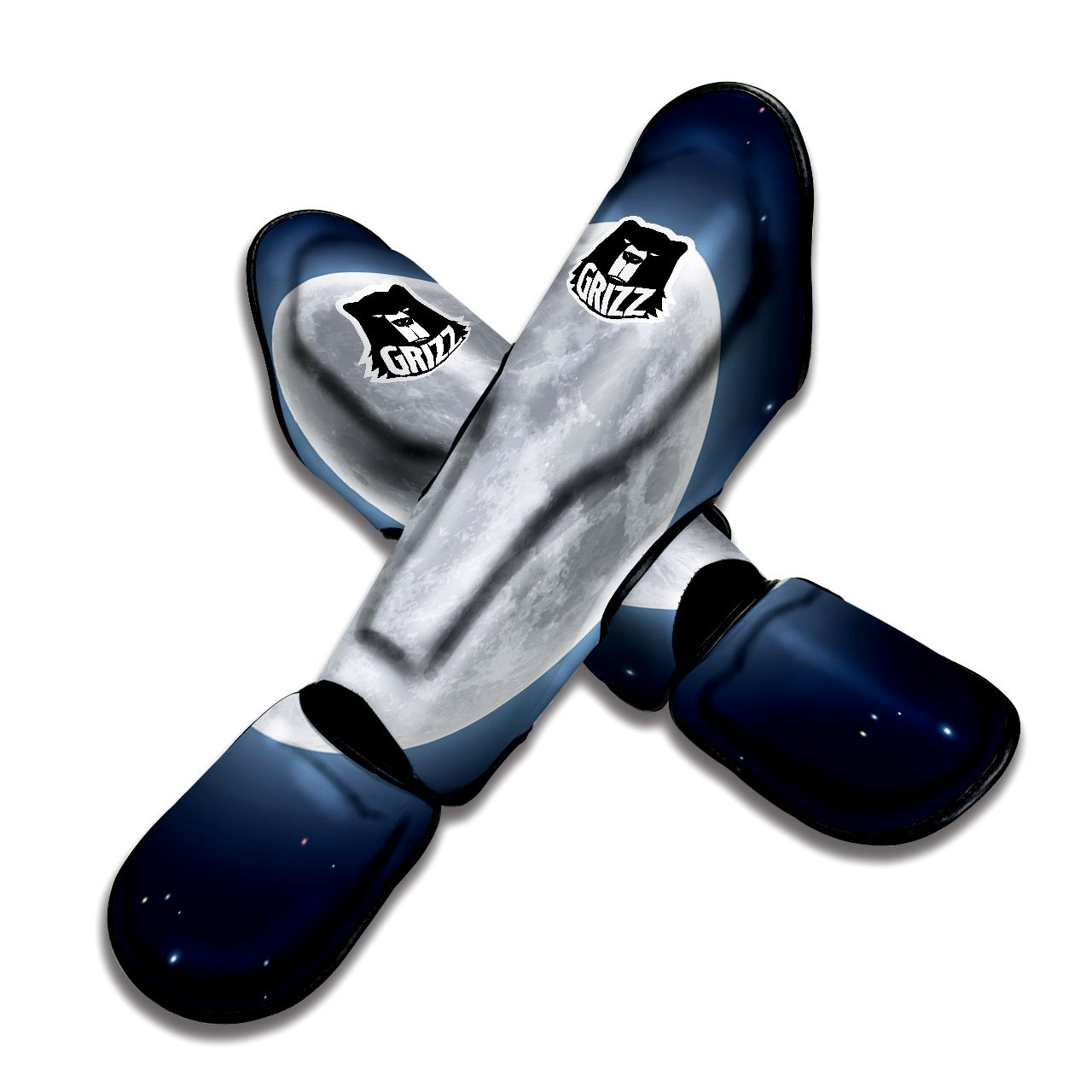Moonlight And Night Sky Print Muay Thai Shin Guards-grizzshop