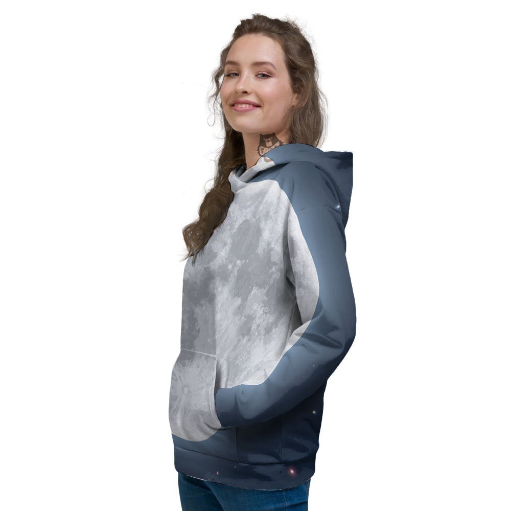 Moonlight And Night Sky Print Women's Hoodie-grizzshop