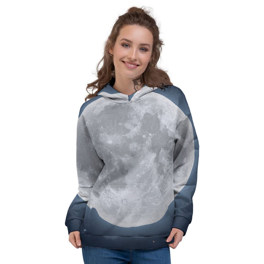 Moonlight And Night Sky Print Women's Hoodie-grizzshop