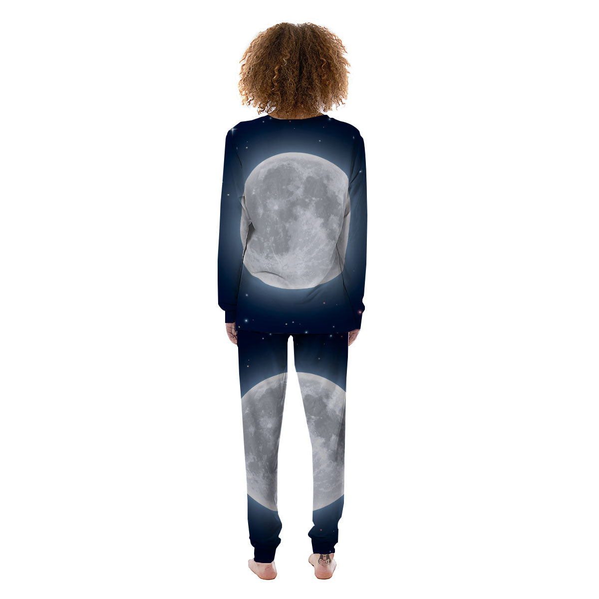 Moonlight And Night Sky Print Women's Pajamas-grizzshop