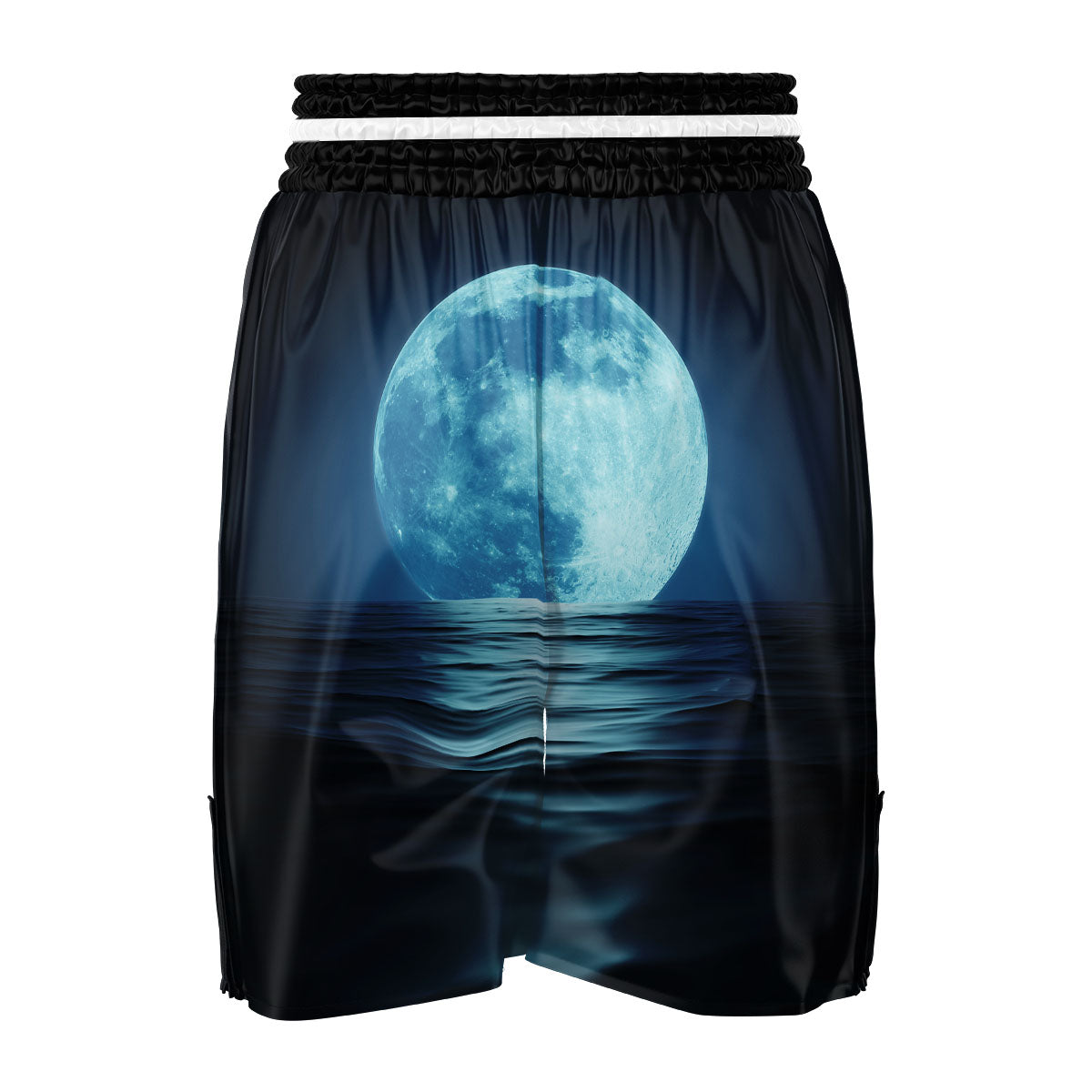 Moonlight And The Sea Print Boxing Shorts-grizzshop