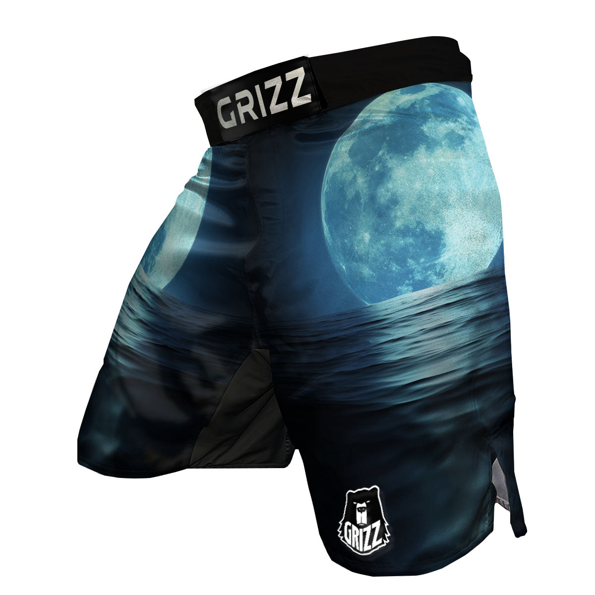 Moonlight And The Sea Print MMA Shorts-grizzshop