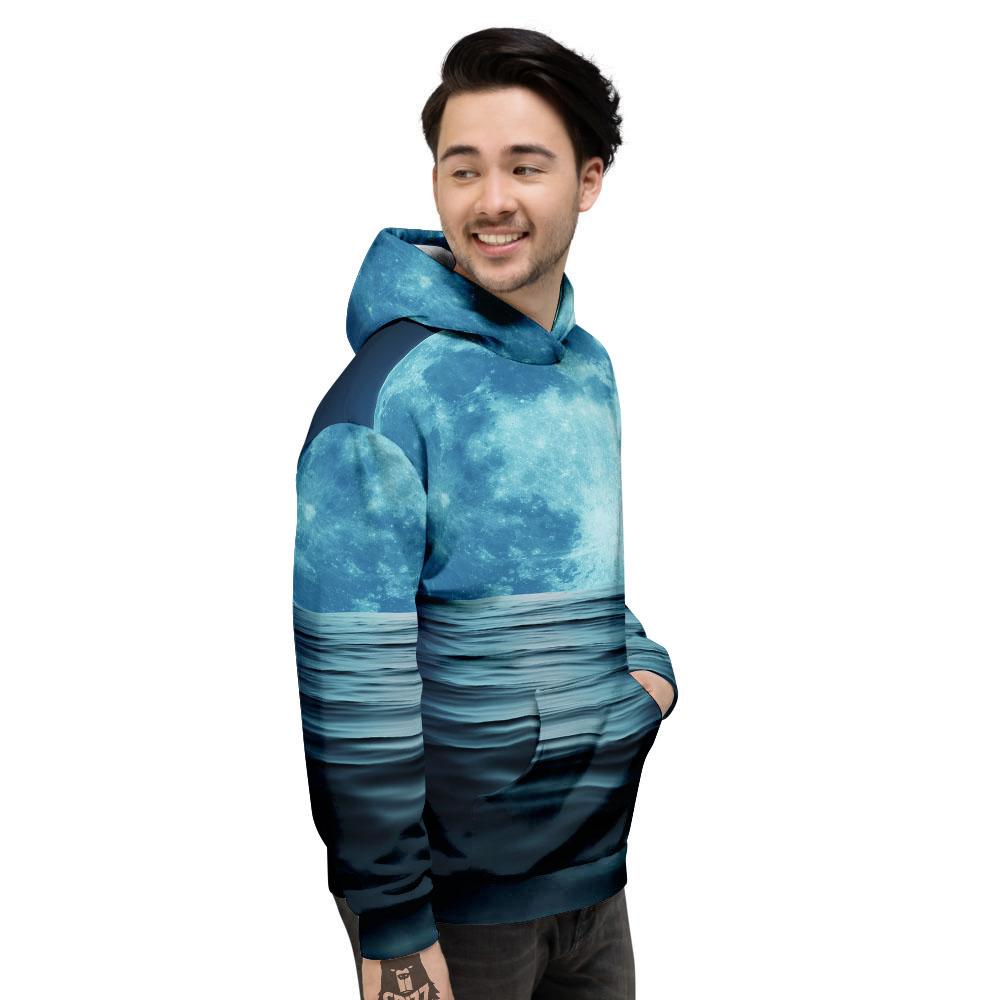 Moonlight And The Sea Print Men's Hoodie-grizzshop