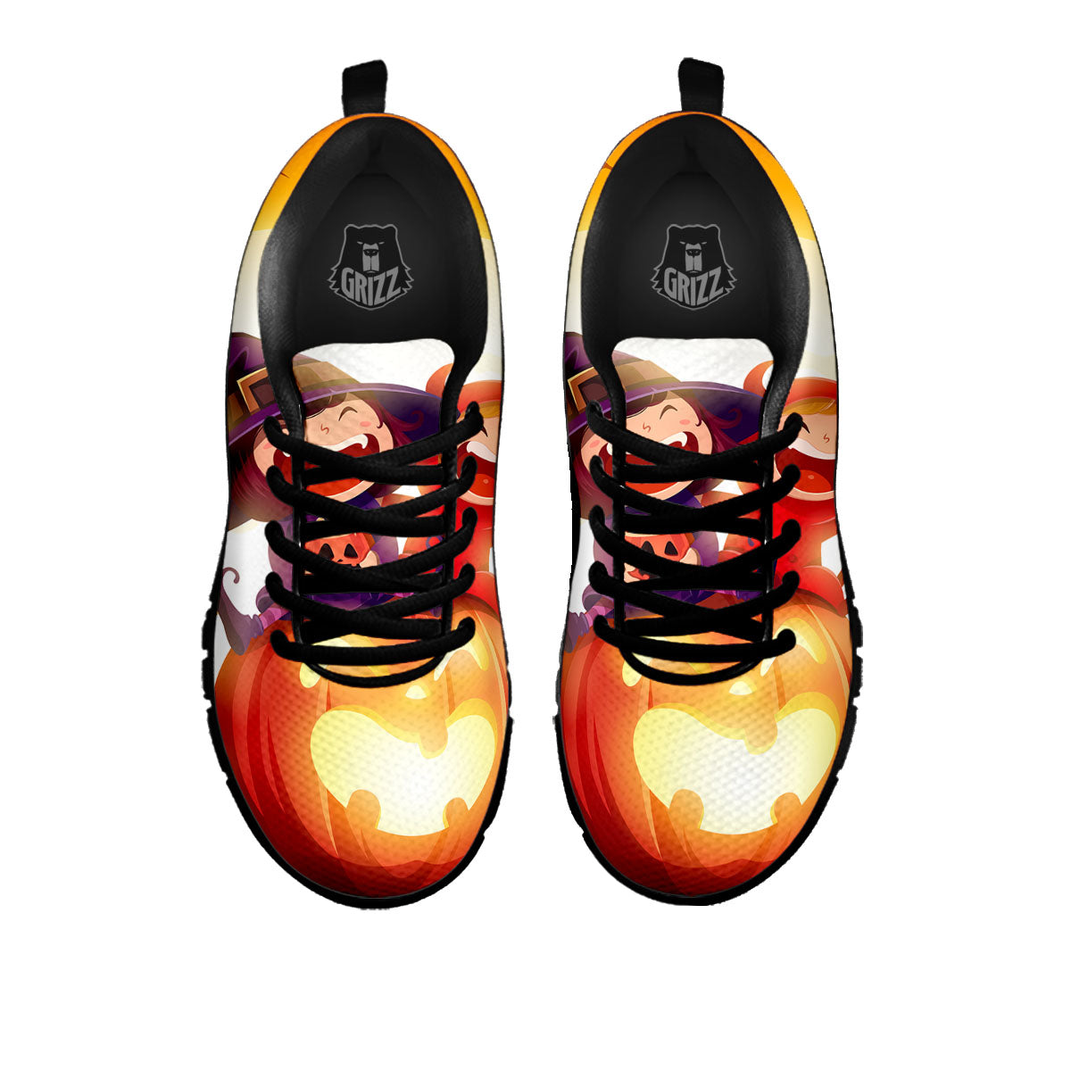 Moonlight Halloween Print Black Sneaker-grizzshop