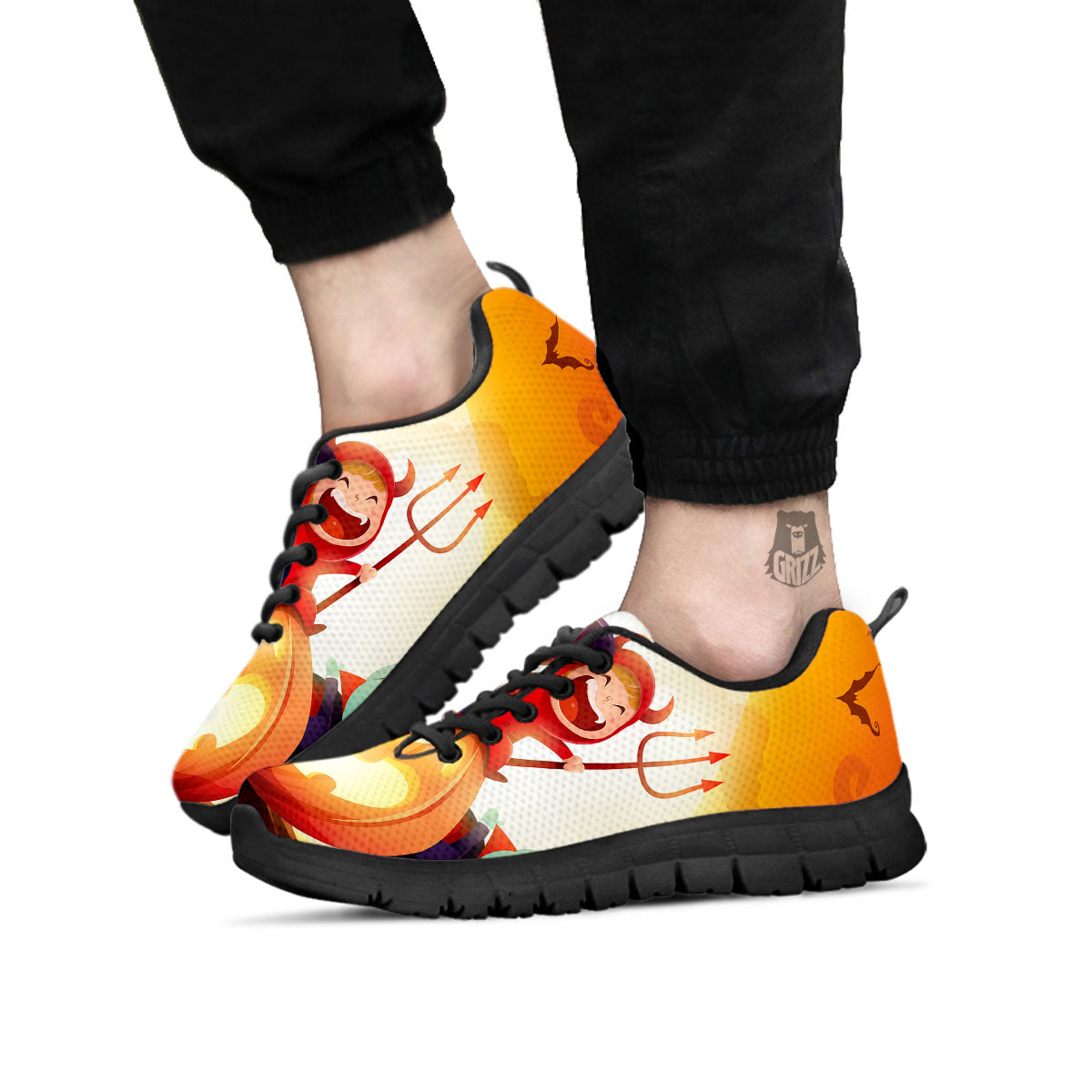 Moonlight Halloween Print Black Sneaker-grizzshop