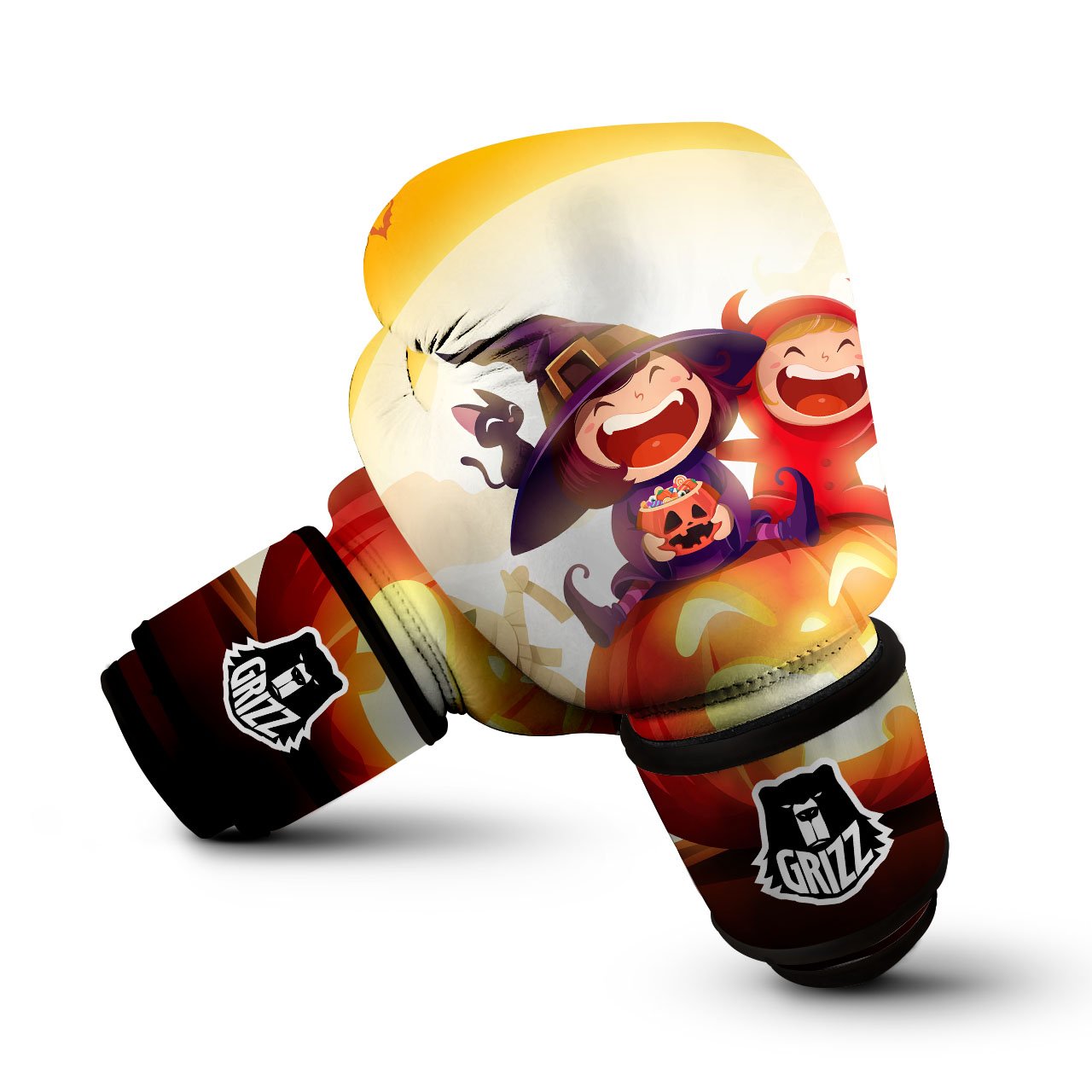 Moonlight Halloween Print Boxing Gloves-grizzshop