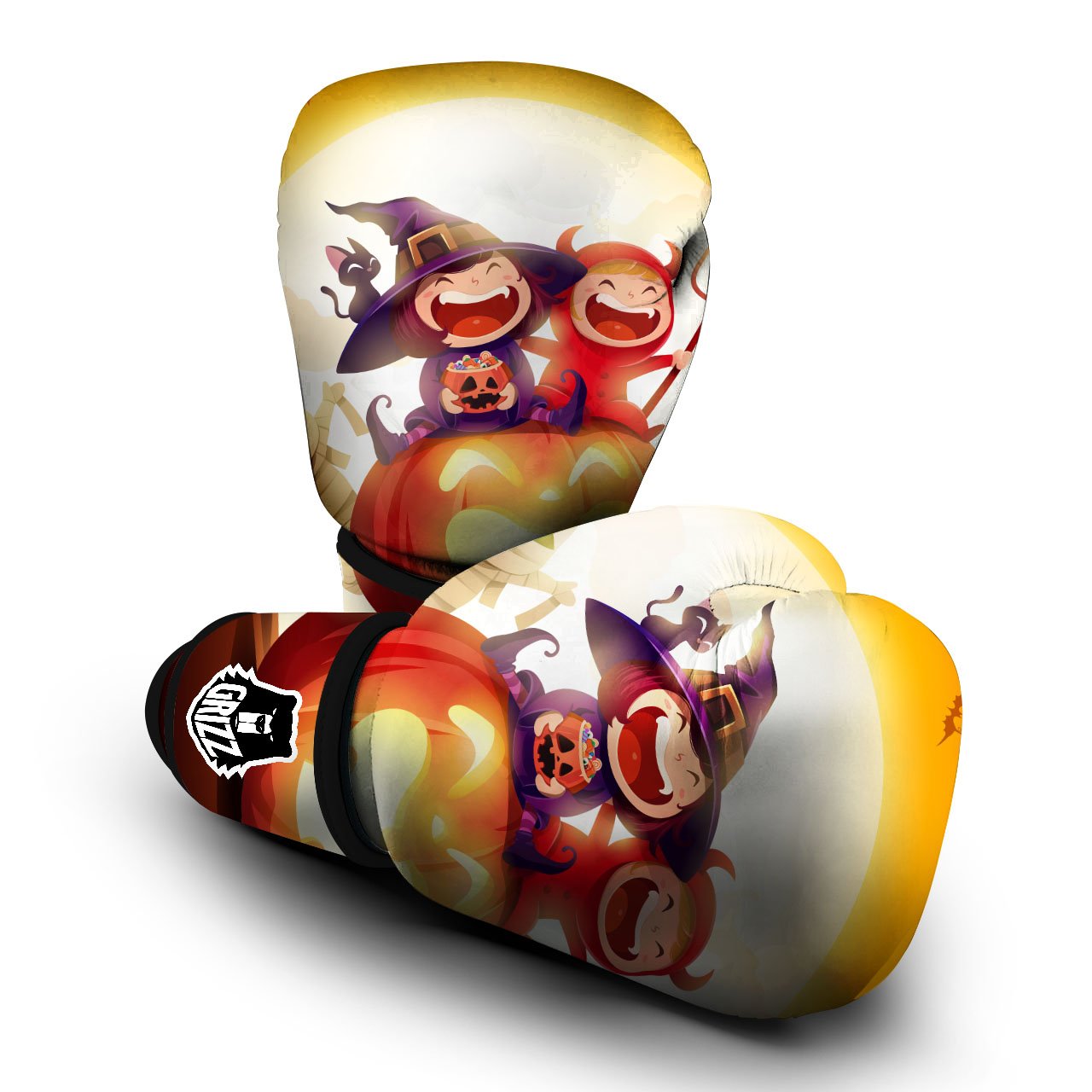 Moonlight Halloween Print Boxing Gloves-grizzshop