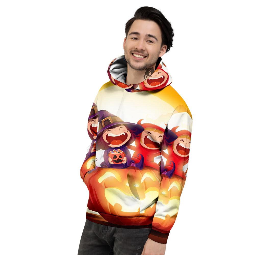Moonlight Halloween Print Men's Hoodie-grizzshop