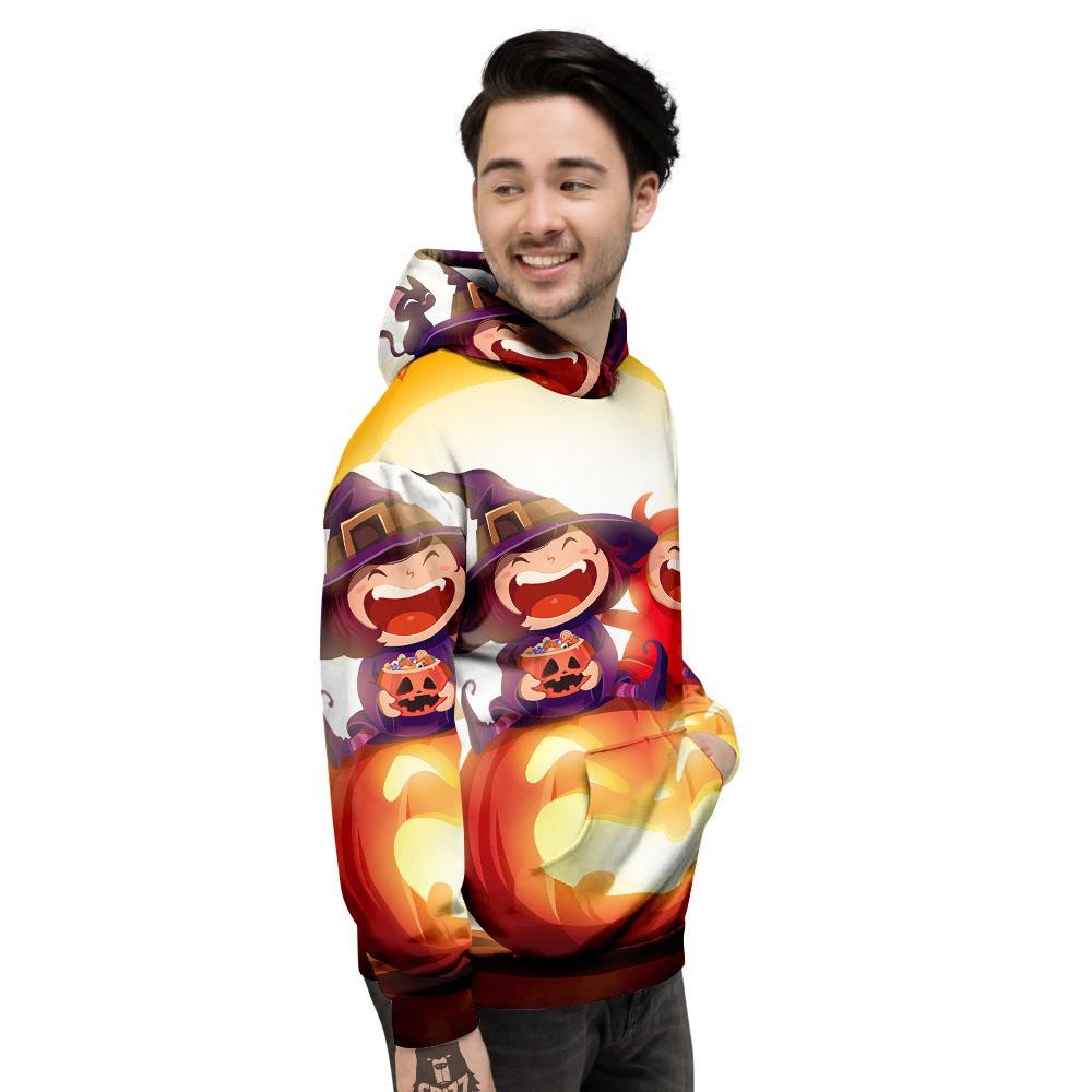 Moonlight Halloween Print Men's Hoodie-grizzshop