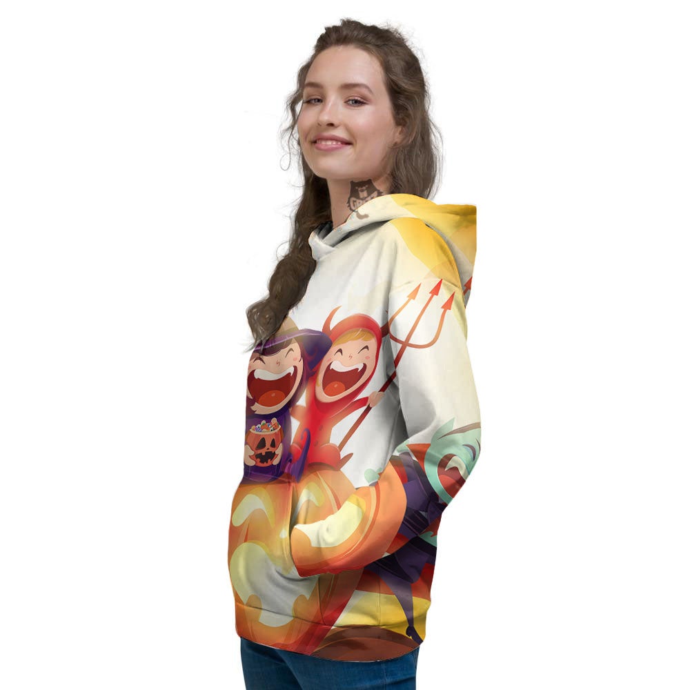 Moonlight Halloween Print Women's Hoodie-grizzshop