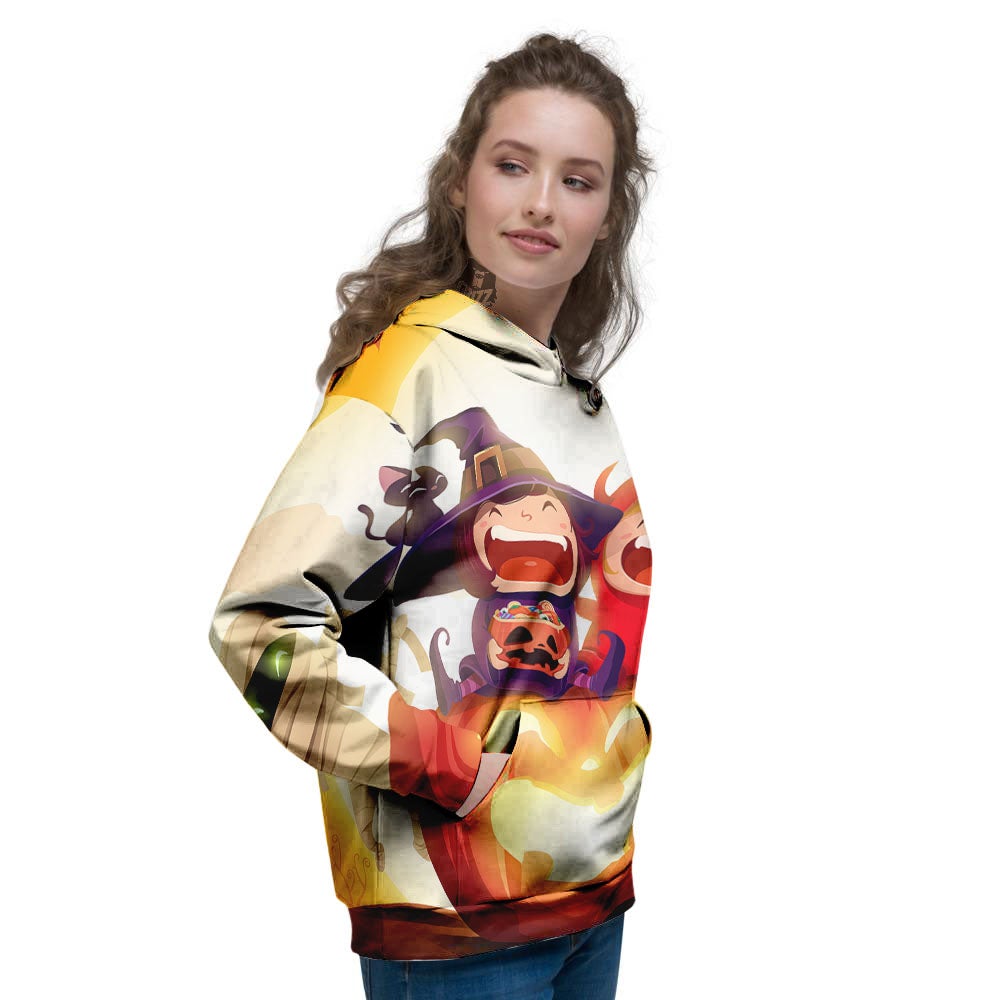 Moonlight Halloween Print Women's Hoodie-grizzshop