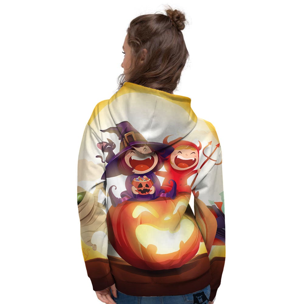 Moonlight Halloween Print Women's Hoodie-grizzshop