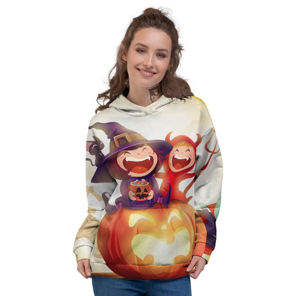 Moonlight Halloween Print Women's Hoodie-grizzshop