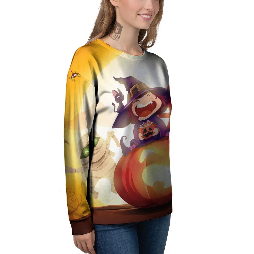 Moonlight Halloween Print Women's Sweatshirt-grizzshop