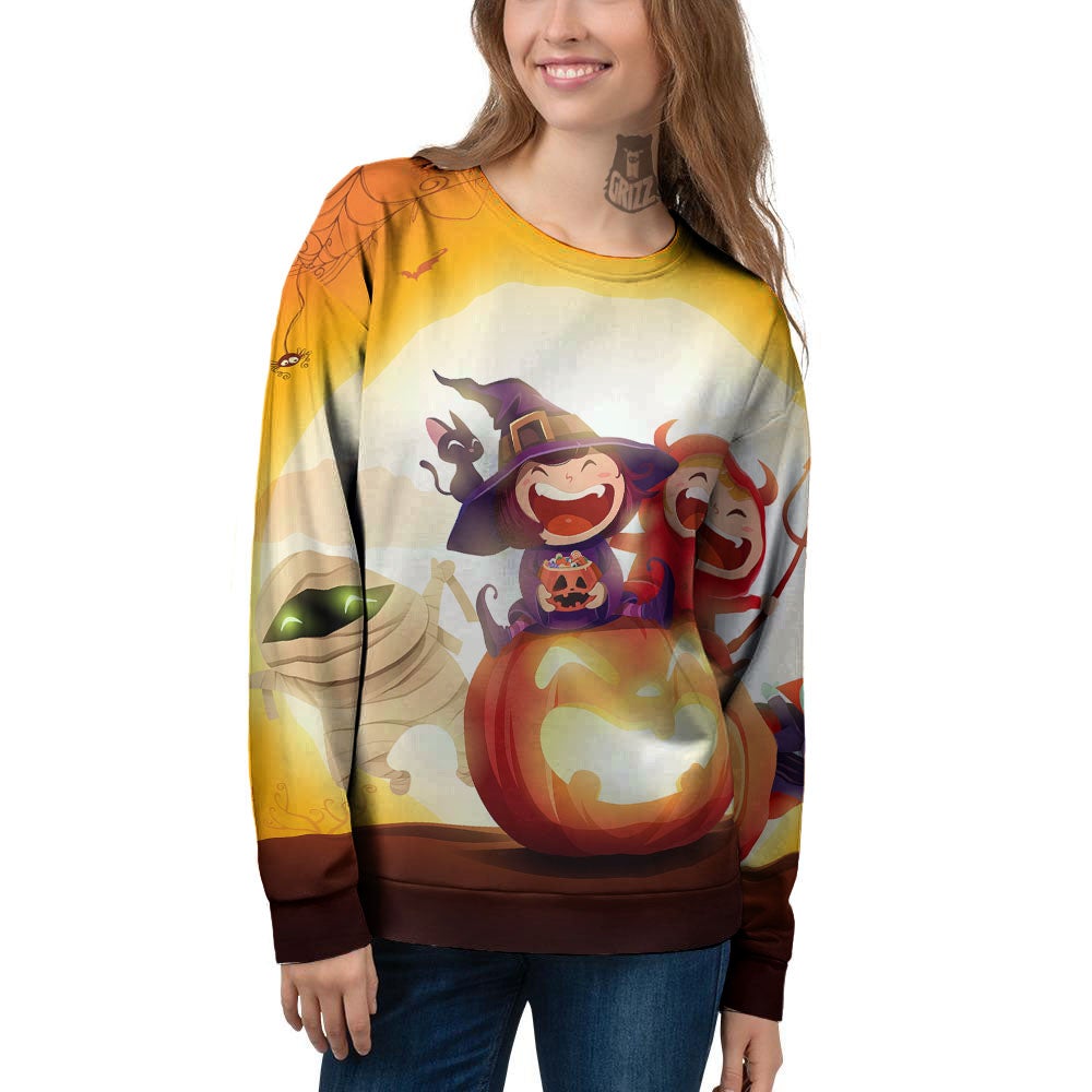 Moonlight Halloween Print Women's Sweatshirt-grizzshop