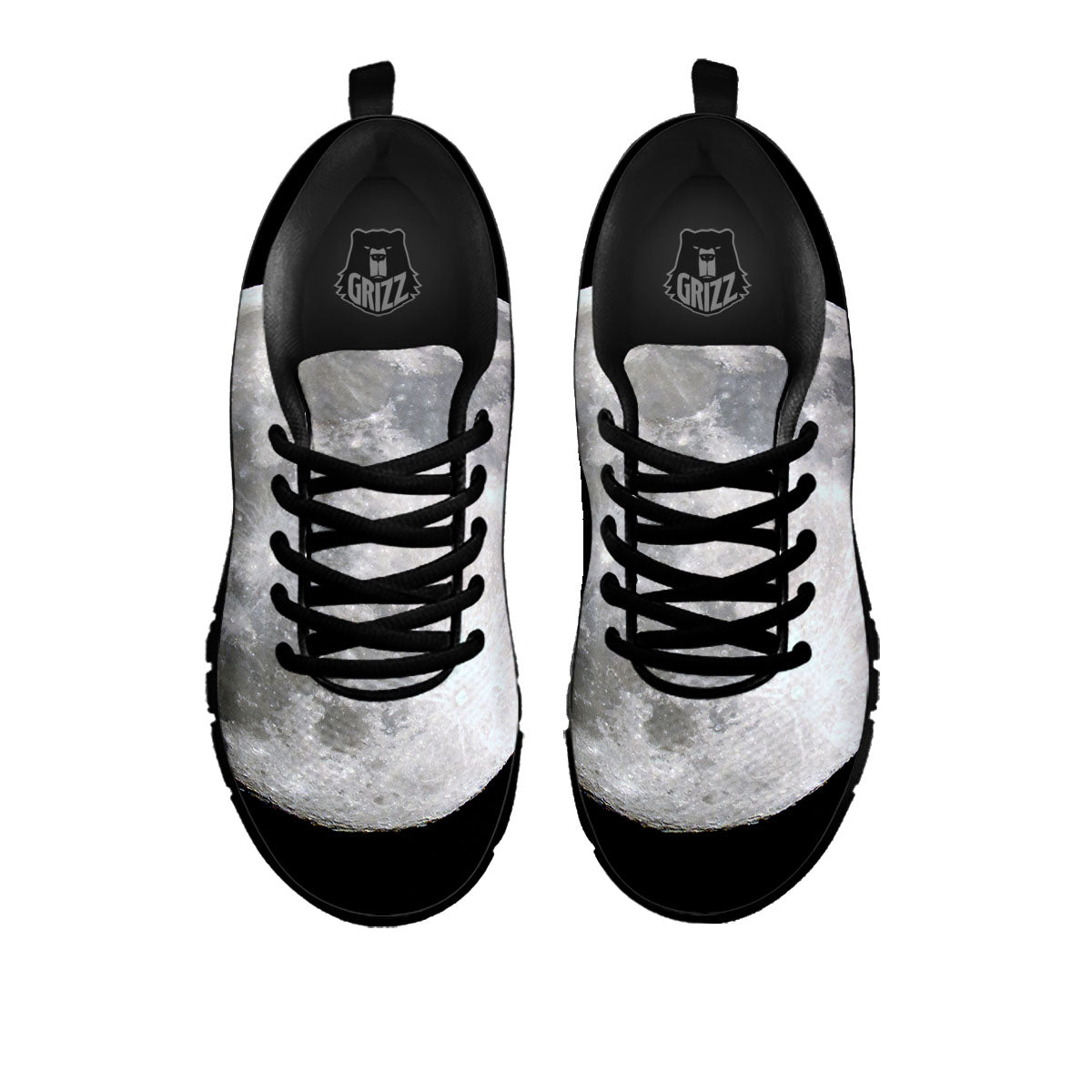 Moonlight White And Black Print Black Sneaker-grizzshop