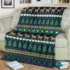Moose Christmas Tree Pattern Print Blanket-grizzshop