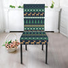 Moose Christmas Tree Pattern Print Chair Cover-grizzshop