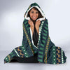 Moose Christmas Tree Pattern Print Hooded Blanket-grizzshop