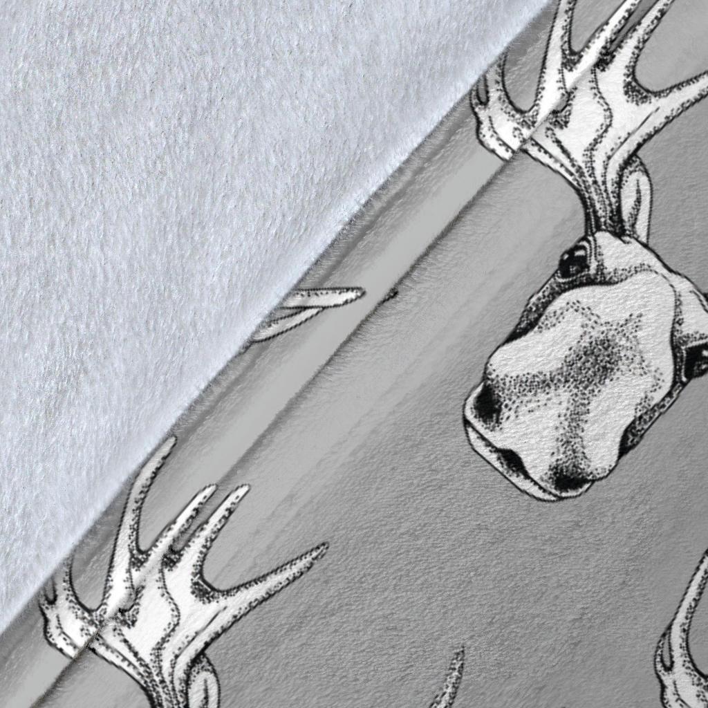 Moose Pattern Print Blanket-grizzshop