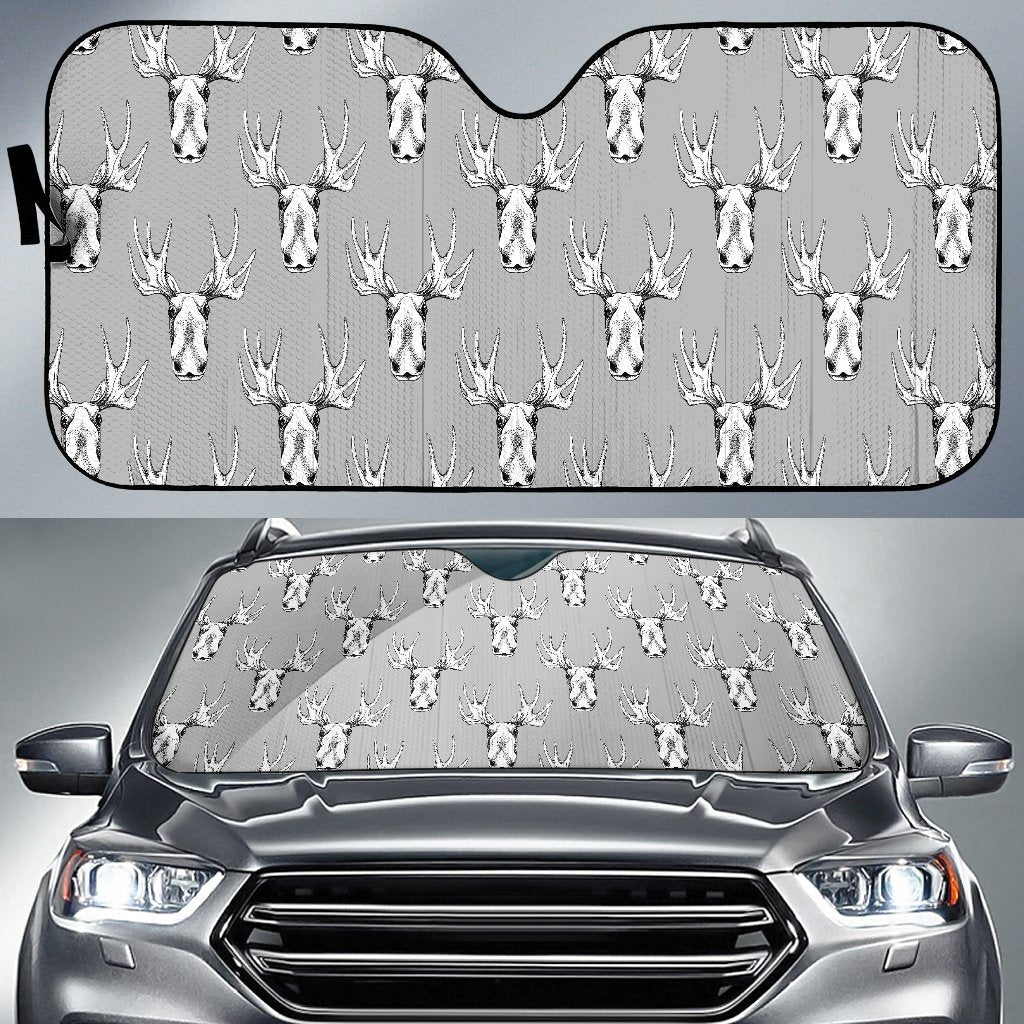 Moose Pattern Print Car Sun Shade-grizzshop