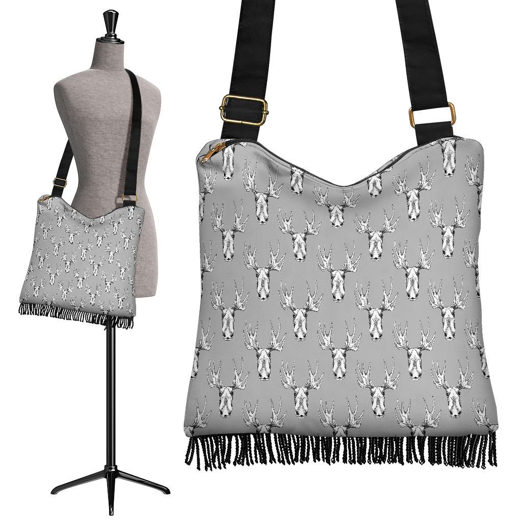 Moose Pattern Print Crossbody Bags-grizzshop