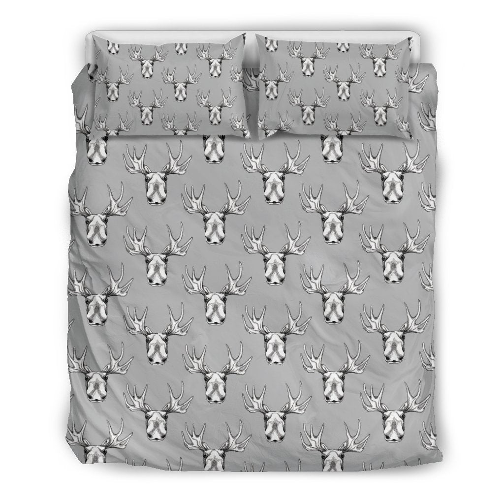 Moose Pattern Print Duvet Cover Bedding Set-grizzshop