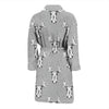 Moose Pattern Print Men Long Robe-grizzshop