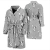 Moose Pattern Print Men Long Robe-grizzshop