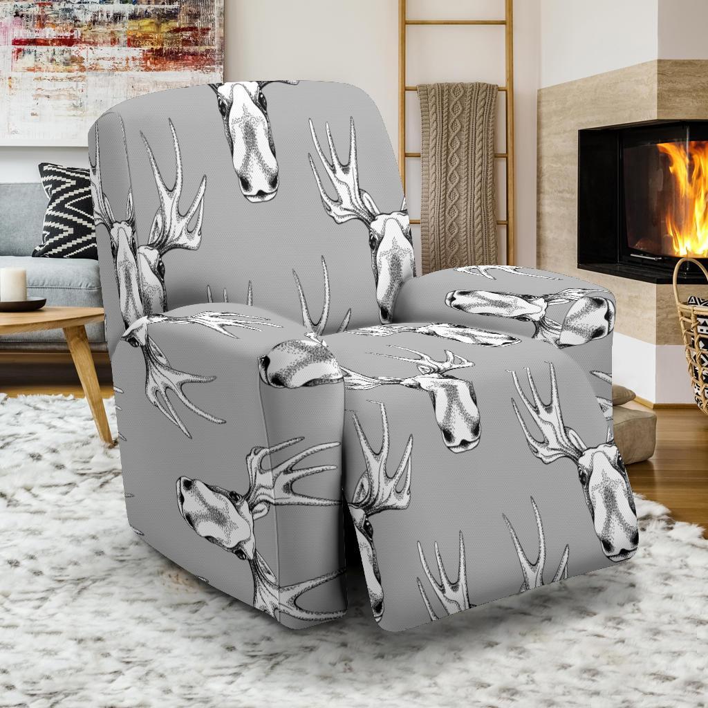 Moose Pattern Print Recliner Cover-grizzshop