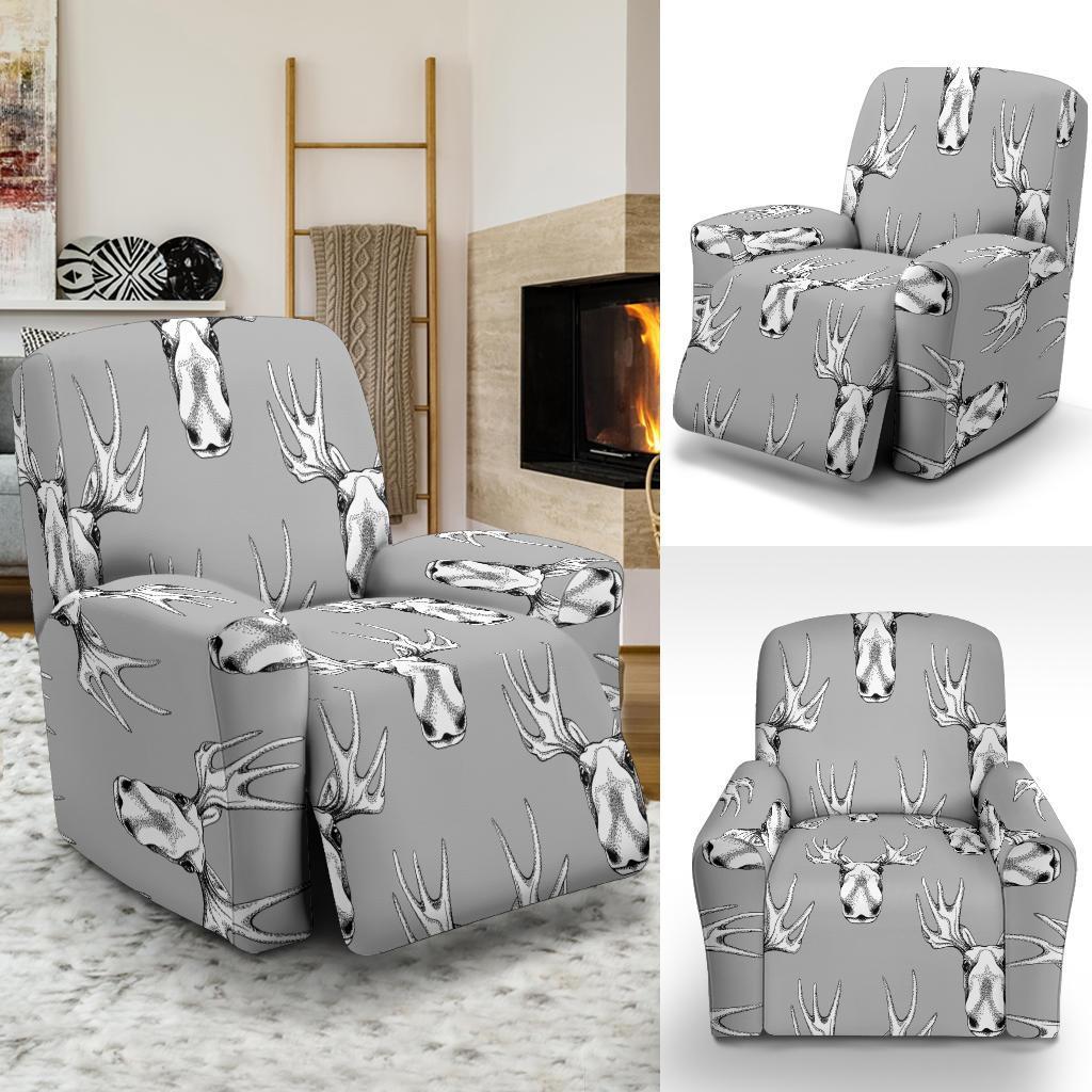 Moose Pattern Print Recliner Cover-grizzshop