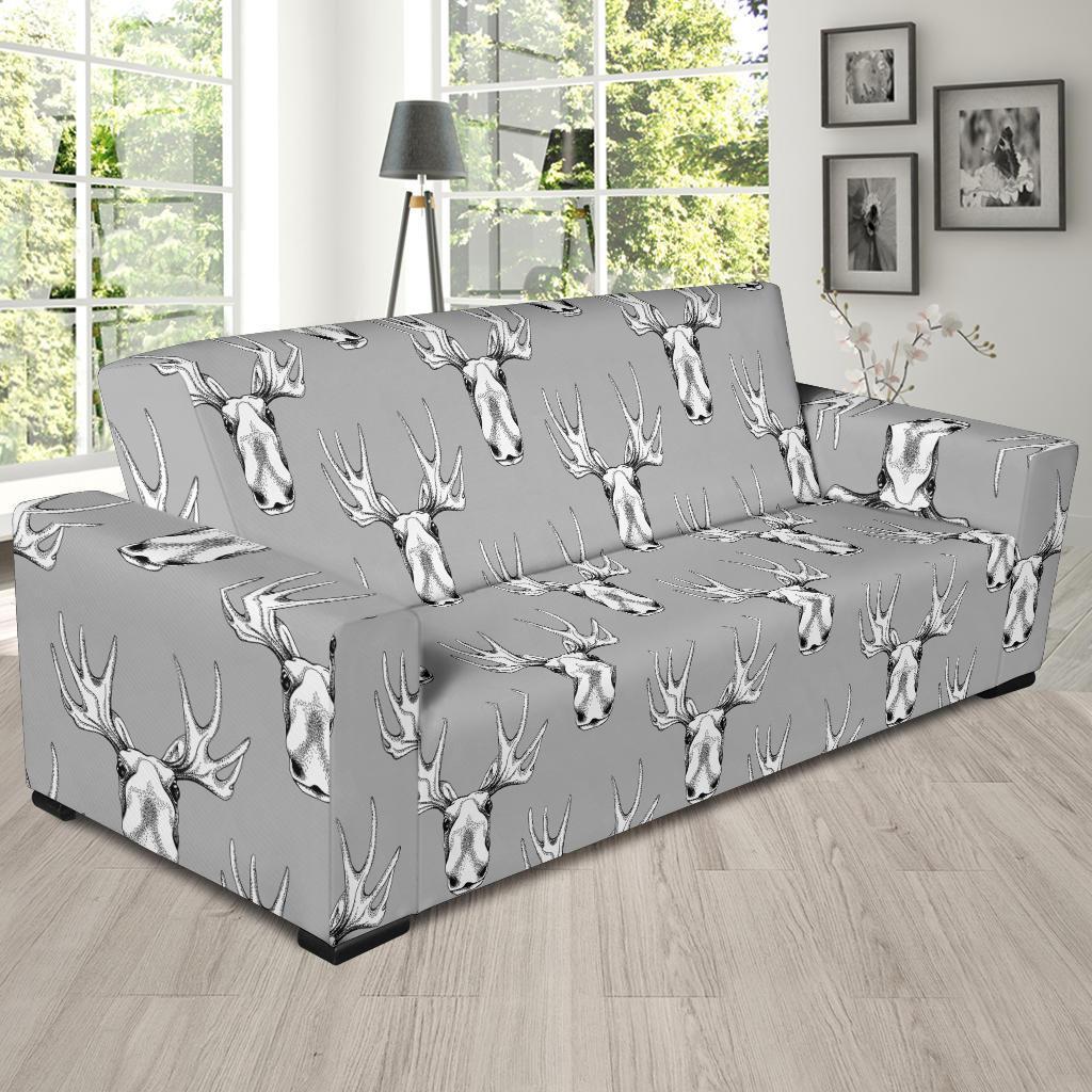 Moose Pattern Print Sofa Covers-grizzshop