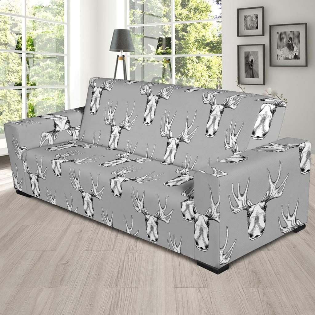 Moose Pattern Print Sofa Covers-grizzshop