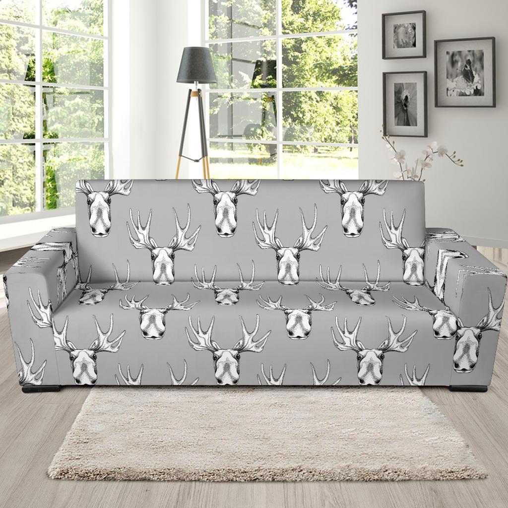 Moose Pattern Print Sofa Covers-grizzshop