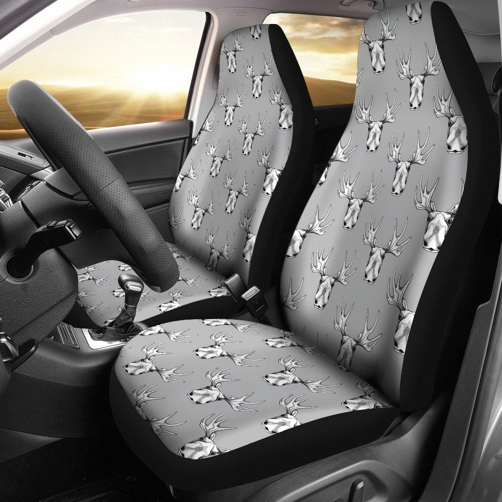 Moose Pattern Print Universal Fit Car Seat Cover-grizzshop