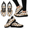 Moose Print Pattern Black Sneaker Shoes For Men Women-grizzshop