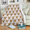 Moose Print Pattern Blanket-grizzshop