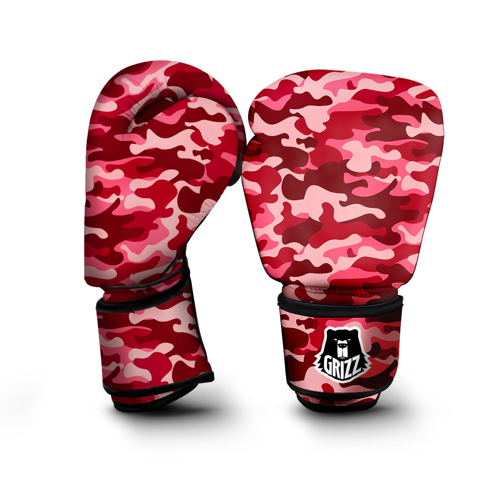 Moroon Camo And Camouflage Print Boxing Gloves-grizzshop