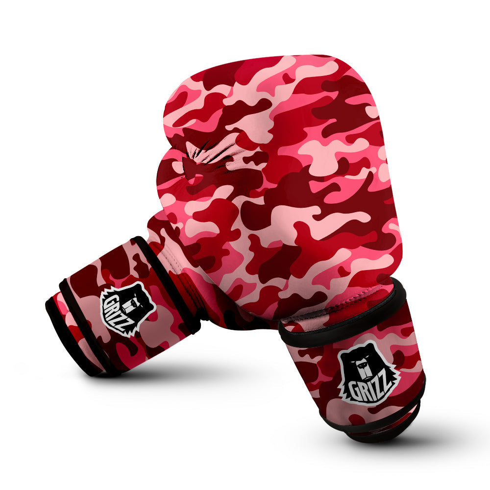 Moroon Camo And Camouflage Print Boxing Gloves-grizzshop
