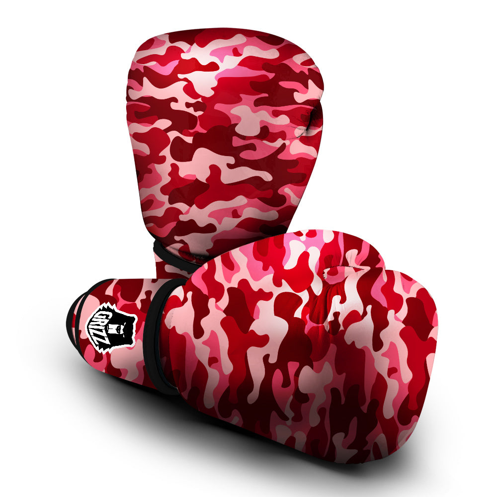 Moroon Camo And Camouflage Print Boxing Gloves-grizzshop